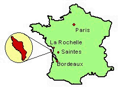 Lage der Ile d'Oléron in Frankreich